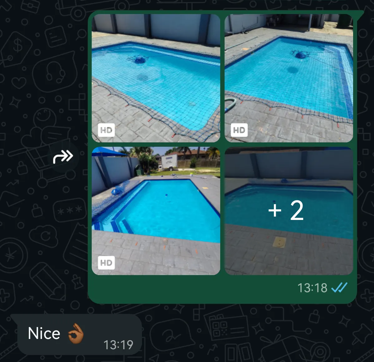 Client message: Nice 👌